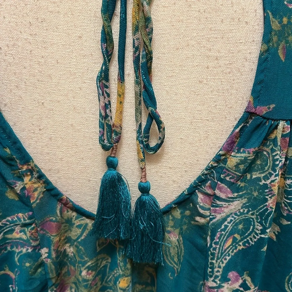 Free People Up For Anything Blouse in Emerald Combo, Size Small - Picture 14 of 17